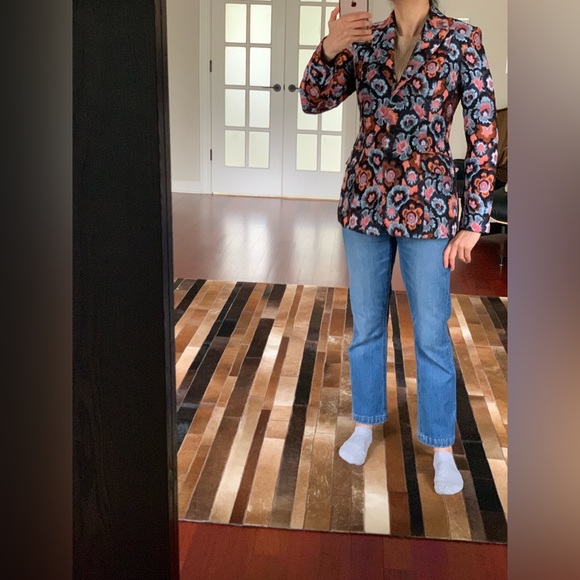 Theory Equestrian blazer in floral jacquard - Picture 15 of 15